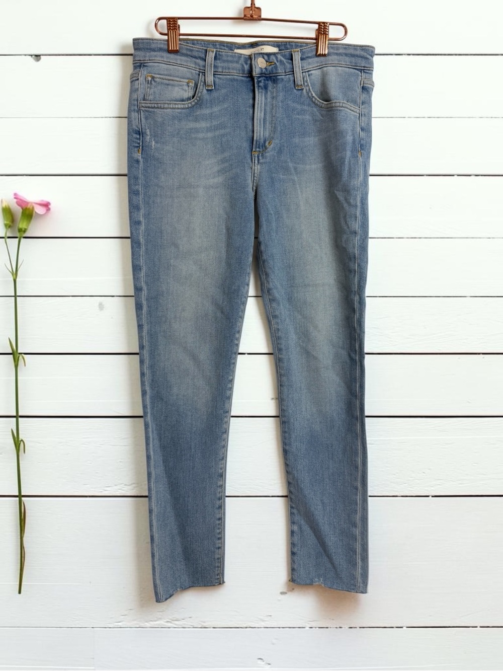 Joe’s Jeans Flawless The Icon Crop Skinny Jeans Indigo Reissue Raw Hem Sz 29